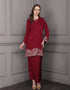 BAJU KURUNG PAHANG MODEN JAELIA (MAROON)